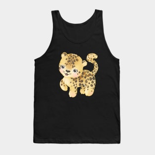 Cute cartoon leopard Tank Top